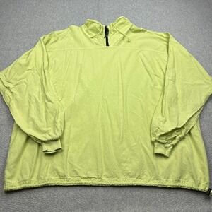 VTG Ezze Wear Pullover 2X Lime Yellow 1/4 Zip Honey-Komb Cotton Jacket Canada